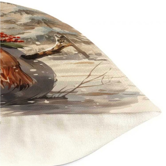 Snowman Linen Cushion Cover (Case Only) - Picture 3 of 4